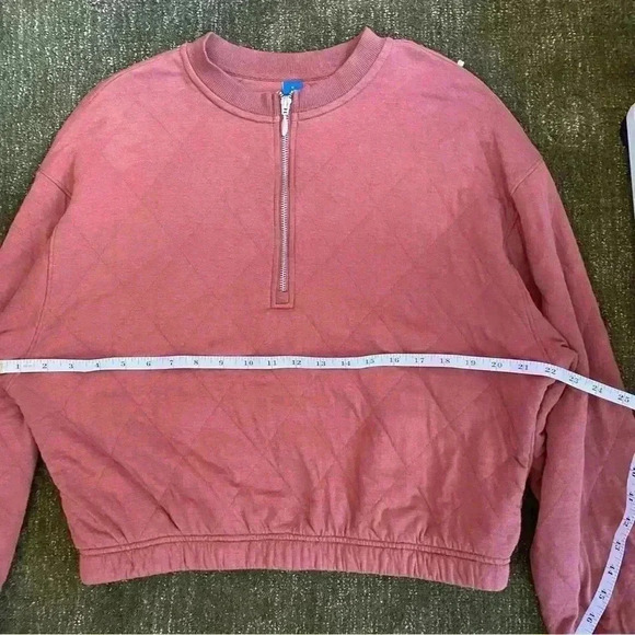Half-Zip Quilted Sweater, Size M Boxy Sweater Comfy - Picture 7 of 13